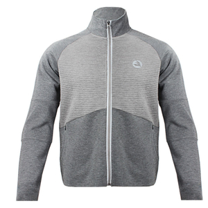 Chaquetas cortas de manga larga con cremallera completa para hombre, ligeras, grises, deportivas