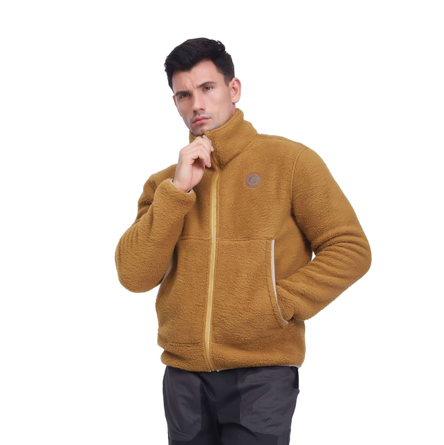 Hombres pesados ​​antiestáticos polar polar senderismo chaqueta corta chaqueta de invierno
