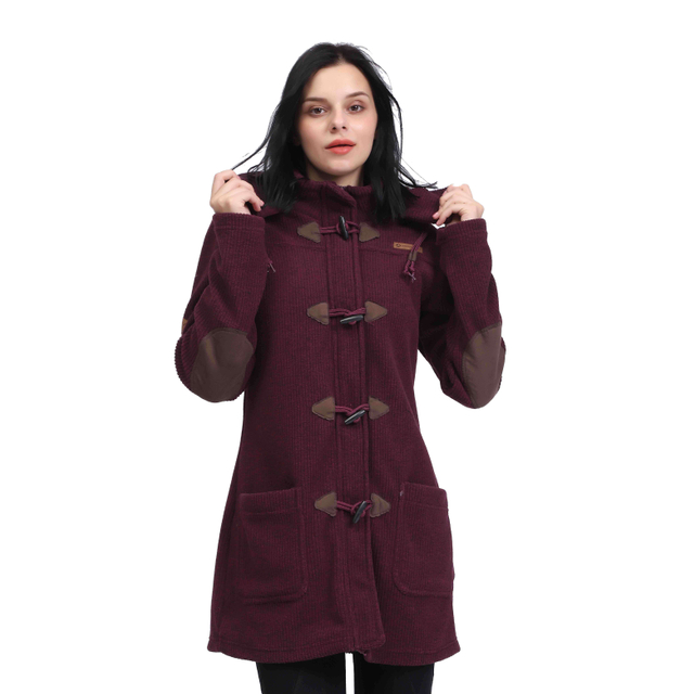 Chaqueta de abrigo de bocina de bocina de cable de invierno para mujeres