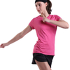 Camisetas de playa de entrenamiento de verano para mujer, camisetas informales de manga corta para Yoga, correr y deporte