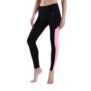 Pantalones de yoga de compresión para mujer Leggings de entrenamiento de estiramiento eléctrico Control de barriga de cintura alta