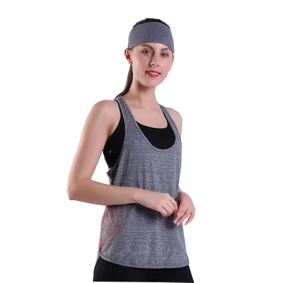 Camiseta sin mangas elástica de alto rendimiento para entrenamiento de correr y yoga para mujer